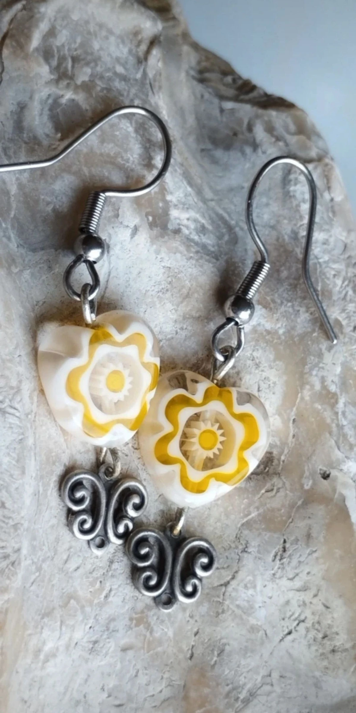💛🎁🦋Lindos Pendientes de Murano y Acero Inoxidable🦋🎁💛 – photo 5
